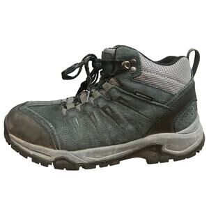 OUTJET Men's Waterproof Hiking Boots Lightweight Trail Shoes Dark Gray US 8